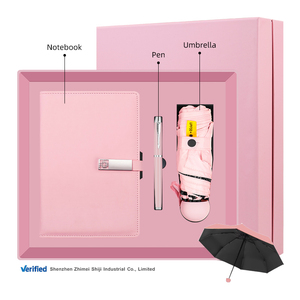 Cô Gái Hộp Quà Tặng Thiết Lập Máy Tính Xách Tay + Kim Loại Bút + Ô 3 Trong 1 Màu Hồng Combo Bộ Quà Tặng Cho Cô Gái - Product Image 1