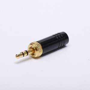 Connecteur audio 3,5 mm Jinsanhu T827 à 3 broches, noir, isolé, bornes à souder, jack stéréo blindé - Product Image 1
