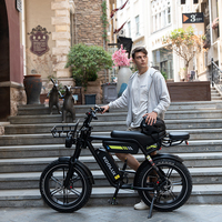 Vélo électrique de banlieue KOOLUX X9PRO avec cadre en acier, moteur roue arrière 250W (UE) / 750W (RU), batterie lithium 7 vitesses, pneus larges 20*4'', certifié CE