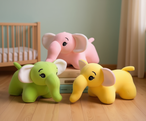Simpatici peluche a forma di elefante da 21 cm, morbidi animali di peluche per la decorazione della cameretta dei bambini, design moderno, regalo unisex per bambini - Product Image 2