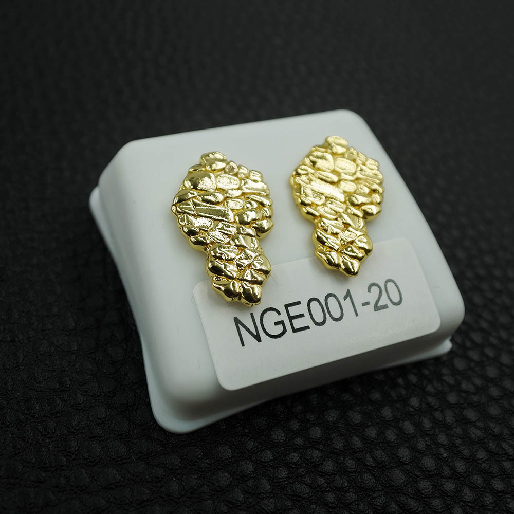 brass fireworks earrings