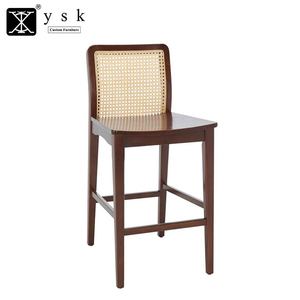 Phong cách Bắc Âu tùy chỉnh nhà hàng đồ nội thất mây <span class=keywords><strong>wicker</strong></span> gỗ quầy <span class=keywords><strong>bar</strong></span> Phân thanh ghế BC-1077 - Product Image 4