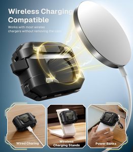 เคส MOBOSI สำหรับ <span class=keywords><strong>AirPods</strong></span> Pro 3 รุ่นปี 2025 พร้อมชุดทำความสะอาดแบบล็อคป้องกันการตกหล่น พวงกุญแจ ป้องกันระดับพรีเมียม ฝาครอบแข็งสำหรับ iPods Pro รุ่นที่ 3 - Product Image 5