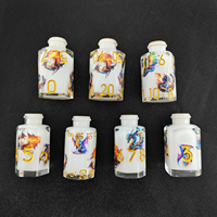 Ensemble de dés polyédriques en résine en forme de bouteille de potion fantaisie, 7 pièces, motif dragon coloré, pour jeu de D&D
