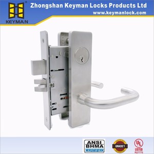 Serrure à mortaise de type escutcheon <span class=keywords><strong>KEYMAN</strong></span> pour usage commercial certifié, classe 1 ANSI, résistante au feu pendant 3 heures, pour porte extérieure en acier - Product Image 3