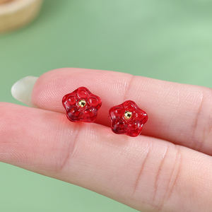 नई शैली जेली फूलों की बालियां घाटी फैशन बालियां मीठे ताजा फूलों के बालियां मीठे मीठे फूलों की कान के लिए - Product Image 4