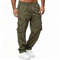 Pantalon Cargo Homme Premium Respirant Multi-Poches Confortable Taille Élastique Coupe Droite Décontractée pour Usage Quotidien – Vente en Gros