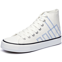 À la mode 2024 personnalisé supérieur femmes toile Sneaker haut fleur impression personnalisée toile chaussures à la mode pour unisexe
