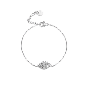 Pulsera Amy Amy Fashion con forma de ojo, cadena de circonia plateada, regalo de joyería para mujer, estilo moderno P0083 - Product Image 3