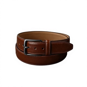 Ceinture pour homme en cuir de vachette vintage BS INTERNATIONAL à prix avantageux, avec boucle en acier rectangulaire, écologique, durable, résistante et imperméable - Product Image 6