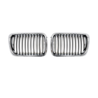 Grille de course avant chromée à ligne unique pour BMW série 3 E36 1996-1999 Grilles de rein ABS Accessoires de voiture Capot de lifting