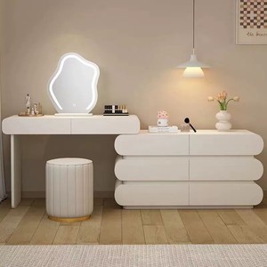 Rắn gỗ hiện đại mở rộng tủ quần áo công suất lớn sinh thái thân thiện bền trang điểm bảng góc bàn phòng ngủ phòng khách-5 + ngăn kéo - Product Image 6