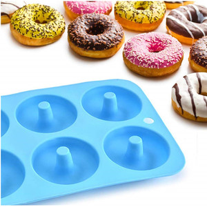 Non-Stick Silicone <b>Donut</b> Baking Pan Easy-Release Mold <b>Tray</b> for Perfect <b>Donuts</b> - Product Image 6