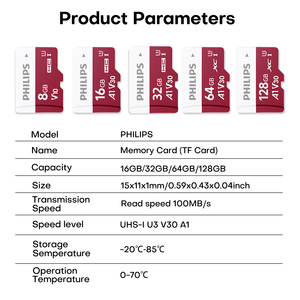 Carte Mini SD 8 Go V10 U1 U3 Classe 10 pour appareils photo et appareils intelligents - Product Image 6