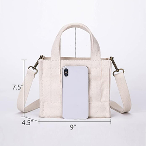 Sac fourre-tout en toile personnalisé pour femme, grande capacité, imperméable, antivol, avec fermeture éclair, design bandoulière - Product Image 2