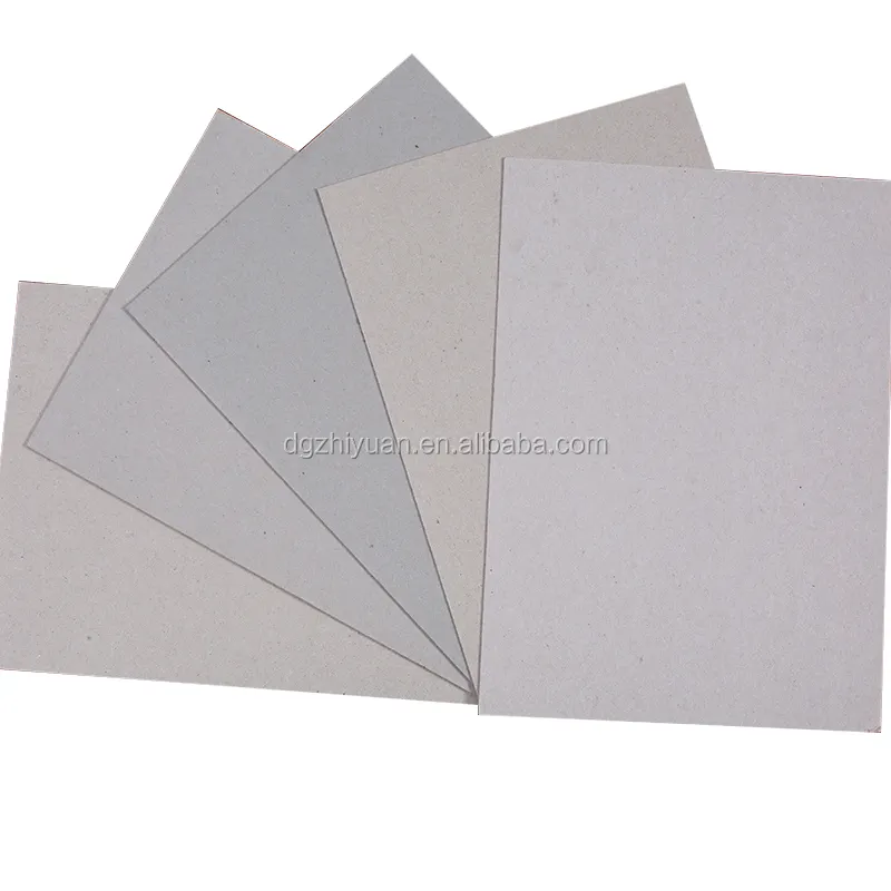 1mm 2mm 3mm Thick Paper 850Gsm 1000Gsm 1200Gsm Grey ChipBoard Laminated Grey Paperboard sheets