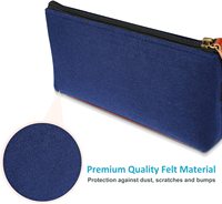 Portable grand feutre étudiants papeterie pochette fermeture éclair sac bureau papeterie organisateur Simple robuste école enfants stylo porte-crayon