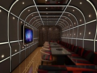 Canapé d'angle en U durable pour bar, boîte de nuit, KTV, usage commercial, extérieur, maison, salon chicha, avec éclairage LED