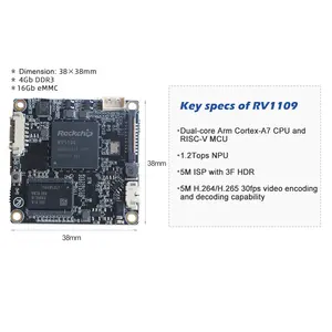 RockChip RV1109/RV1126 imx307 1080P imx335 Module de caméra réseau à puce de codage et de décodage vidéo 5MP