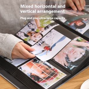 <span class=keywords><strong>Album</strong></span> <span class=keywords><strong>photo</strong></span> auto-adhésif en lin de grande capacité avec fenêtre pour la photographie en studio de bricolage - Product Image 3