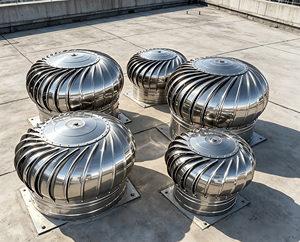 <span class=keywords><strong>Ventilateur</strong></span> d'extraction électrique industriel pour toiture avec roulement à billes et pales en acier inoxydable, disponible en version OEM pour la ventilation des usines et entrepôts - Product Image 4
