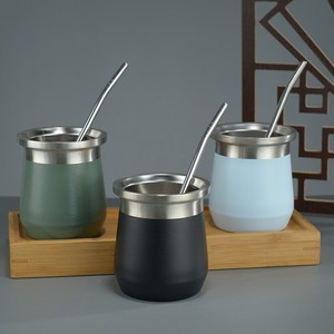 Custom 260ml <strong>Argentina</strong> Termo De <strong>Yerba</strong> Mate Gourd Cup Stainless Steel Double Wall Vacuum Insulated <strong>Yerba</strong> Tea Cup With Spoon - Product Image 4