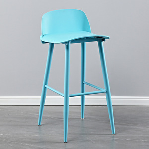 beech wood legs fabric cushion pp plastic bar chair