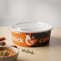 Boîte alimentaire à emporter en papier kraft écologique, étanche, jetable, pour la restauration rapide