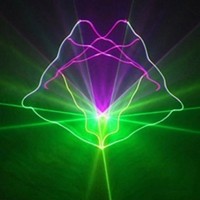 Lumière laser polychrome à double tête rouge vert bleu lumière multicolore KTV salle privée barre disco ligne lumière laser transfrontalière