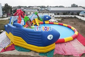 <span class=keywords><strong>Parc</strong></span> <span class=keywords><strong>aquatique</strong></span> gonflable commercial personnalisé pour l'extérieur, équipement de <span class=keywords><strong>parc</strong></span> <span class=keywords><strong>aquatique</strong></span> pour les familles et les événements, plaisir des <span class=keywords><strong>vacances</strong></span> - Product Image 2