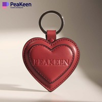 Großhandel Custom Sublimation Frauen Herzform Pu Kunstleder Schlüssel anhänger Schlüssel ring Schulter Rohlinge Fob