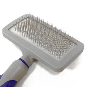Soft Stainless Steel Bristles and Ergonomic Plastic Handle 20x12CM Square Head Hair Comb <b>for</b> Pet Grooming - Product Image 4