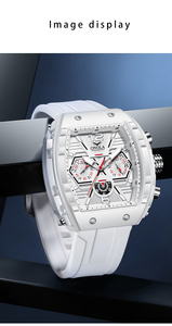 Onola 6852 Chronograph Silicone Strap Watch Men's Luxury Life Waterproof Multi-function Reloj Quartz Movement Calendar Watches - Product Image 6