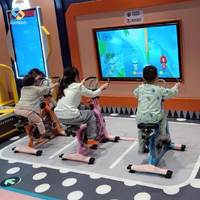 Bicicleta de Ejercicio Dinámica con Juegos Interactivos de Proyector de Video para Niños y Fitness