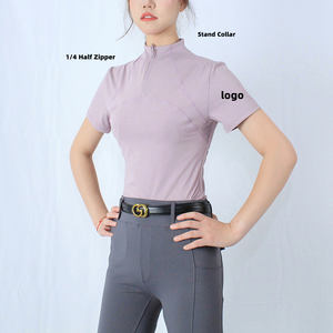 Casque d'équitation unique ARLAN pour femme, chemise polo d'équitation à manches courtes, vêtements d'équitation - Product Image 1