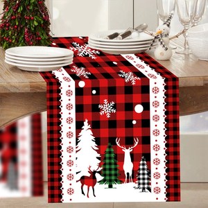 Chemin de Table Noël Joyeuses Décorations de Noël 2025 pour Maison Nappe Noël Navidad <span class=keywords><strong>Noel</strong></span> Kerst Cadeaux de Noël Nouvelle Année 2026 Natal - Product Image 3