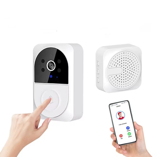 Smart Home HD WiFi Doorbell Wireless Remote Video Intelligent Visual Doorbell High-Definition Camera Night Vision Voice Doorbell