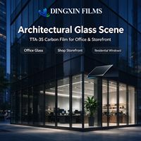 Film teinté pour vitres de voiture DINFXIN FILMS OEM TTA-35 2mil 36% VLT, haute protection contre la chaleur, blocage des UV, film carbone.