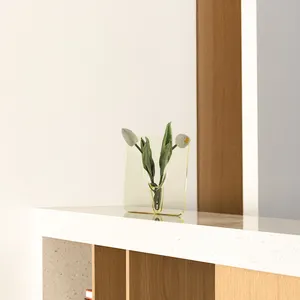2024 Custom-made Irregular Simple Style Decoration Vase For Home Decor Tranp Arent Acrylic Transparent Acrylic Vase