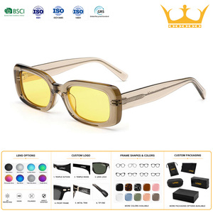 Nouvelles <span class=keywords><strong>Lunettes</strong></span> de Soleil Rectangulaires Polarisées Tendance et Fines pour Femmes et Hommes, Protection UV400 Rétro, Verres Universels pour la Conduite <span class=keywords><strong>en</strong></span> Extérieur - Product Image 1