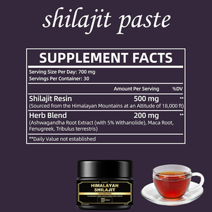 Suplemento de Resina de Shilajit Pura do Himalaia 100% Original 30g com Ashwagandha e Maca, Marca Privada Rosebest por Atacado - Product Image 6