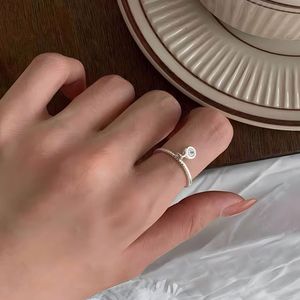 S925 Sterling Silver <b>Ring</b> For Women Simple <b>Open</b> Design Elegant Stackable Everyday Wear Jewelry - Product Image 1
