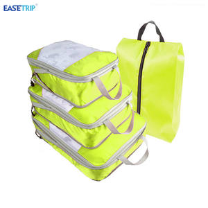 Juego de Cuatro Bolsas de Almacenamiento de Viaje Unisex, Impermeables, de Nailon, Comprimibles, Multifuncionales, con Cierre de Cremallera para - Product Image 6