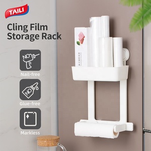 Taili, toallero de papel de película de plástico multifunción, organizador de almacenamiento, estante de <span class=keywords><strong>pared</strong></span> de <span class=keywords><strong>cocina</strong></span> para el hogar, accesorio - Product Image 2