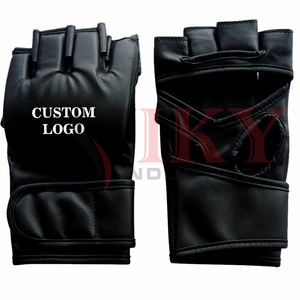 Gants de combat MMA professionnels personnalisables avec logo, gants demi-doigts pour la lutte - Product Image 2