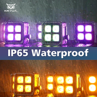 Pack de 10 projecteurs PAR LED d'extérieur étanches 4x18W RGBWAUV 6-en-1 IP65 DMX512 avec télécommande, batterie rechargeable et flight case