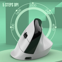 Ratón Inalámbrico Ergonómico Vertical Acer OMR217, Modo Dual, Pantalla Digital de Energía, DPI Ajustable y Recargable para Portátiles Windows