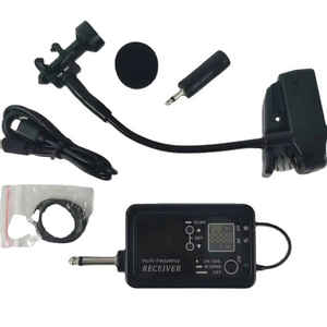 Microphone Professionnel Sans Fil UHF à Pince en Métal, Connecteur XLR, Capteur pour <span class=keywords><strong>Violon</strong></span>, Musiciens et Groupes - Product Image 3