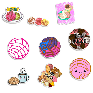 Conchas Mexical Snacks Pattern Resin Planar Flatback Acrylic for Bracelet Brooch Hair Bow Keychain Badge DIY Phone case Pendant