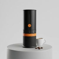Moulin à café électrique intelligent mini rechargeable avec réglages ajustables, construction en aluminium, design moderne TG01